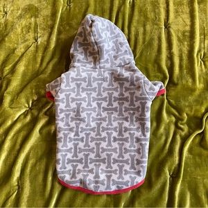 Martha Stewart Pets Gray & Red Fleece Dog Hoodie